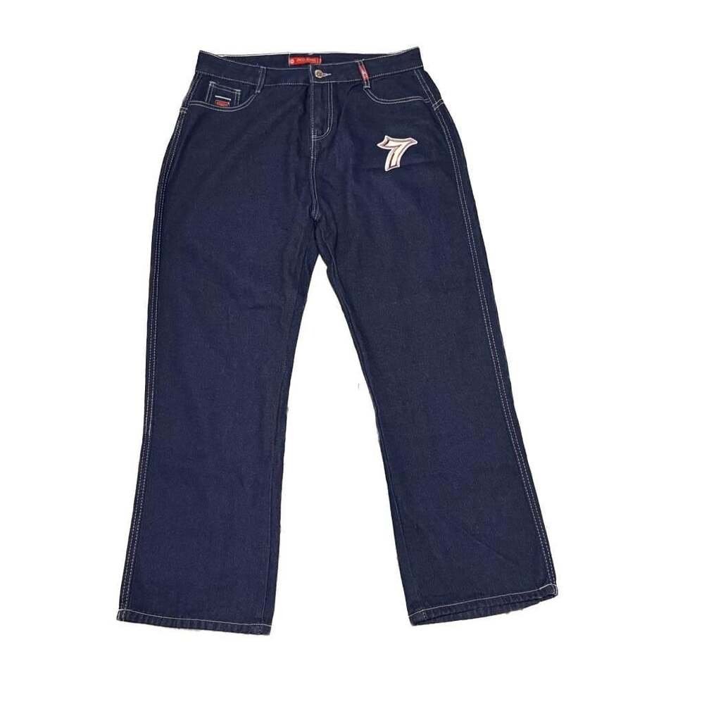 Vintage JNCO Jeans Dark Blue Lucky 7 Dice 33x27 Skater Y2K